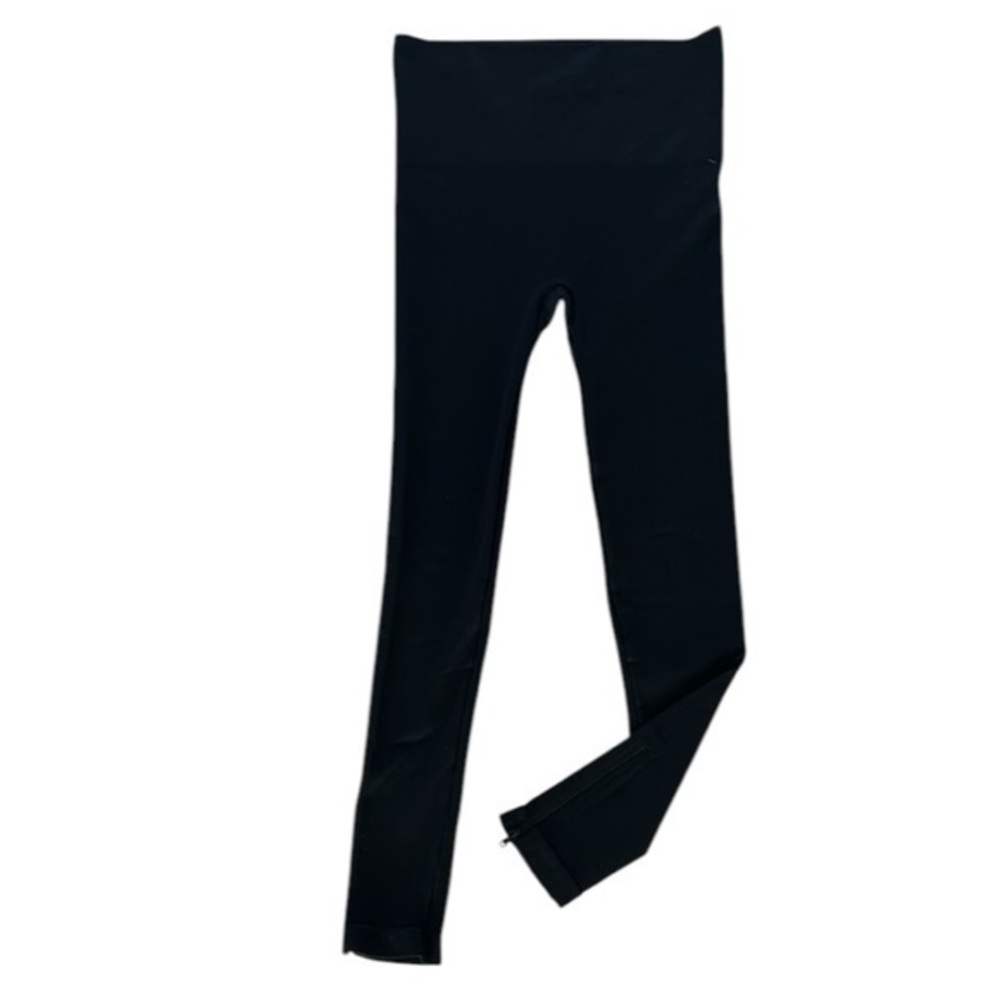 Spanx Seamless Side-Zip Leggings FL3315 size medium black